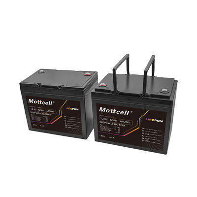 batteria ricaricabile 12V 50Ah LiFePO4 con custodia di plastica nera per la fonte di riserva UPS invece della batteria al piombo acido