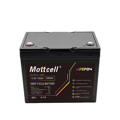1280Wh Batteria ricaricabile 12V LiFePO4 leggera 100Ah Lifepo4 fonte di alimentazione con protezione IP67