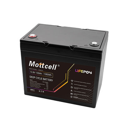 Batteria LiFePO4 a corrente continua da 100Ah a 12V con protezione da sotto tensione da 10V e casing personalizzato